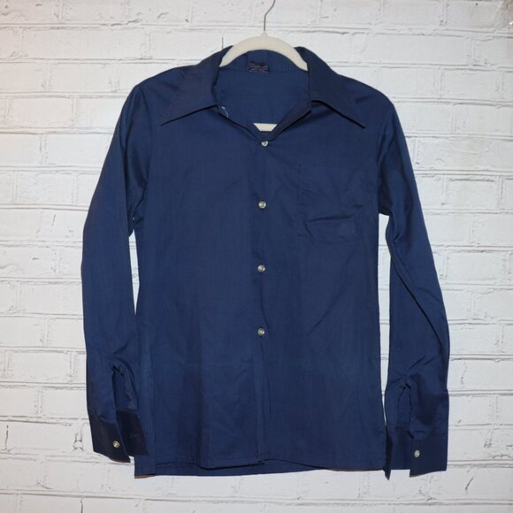 Vintage Gantry Navy Shirt – Size 18 – Button-Up – Permanent Press - Picture 1 of 5